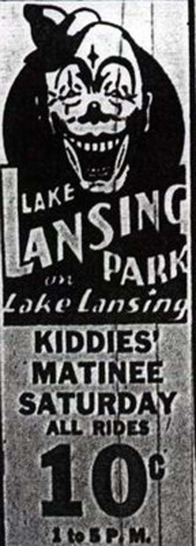 Lake Lansing Amusement Park - News Ad - From Rg
